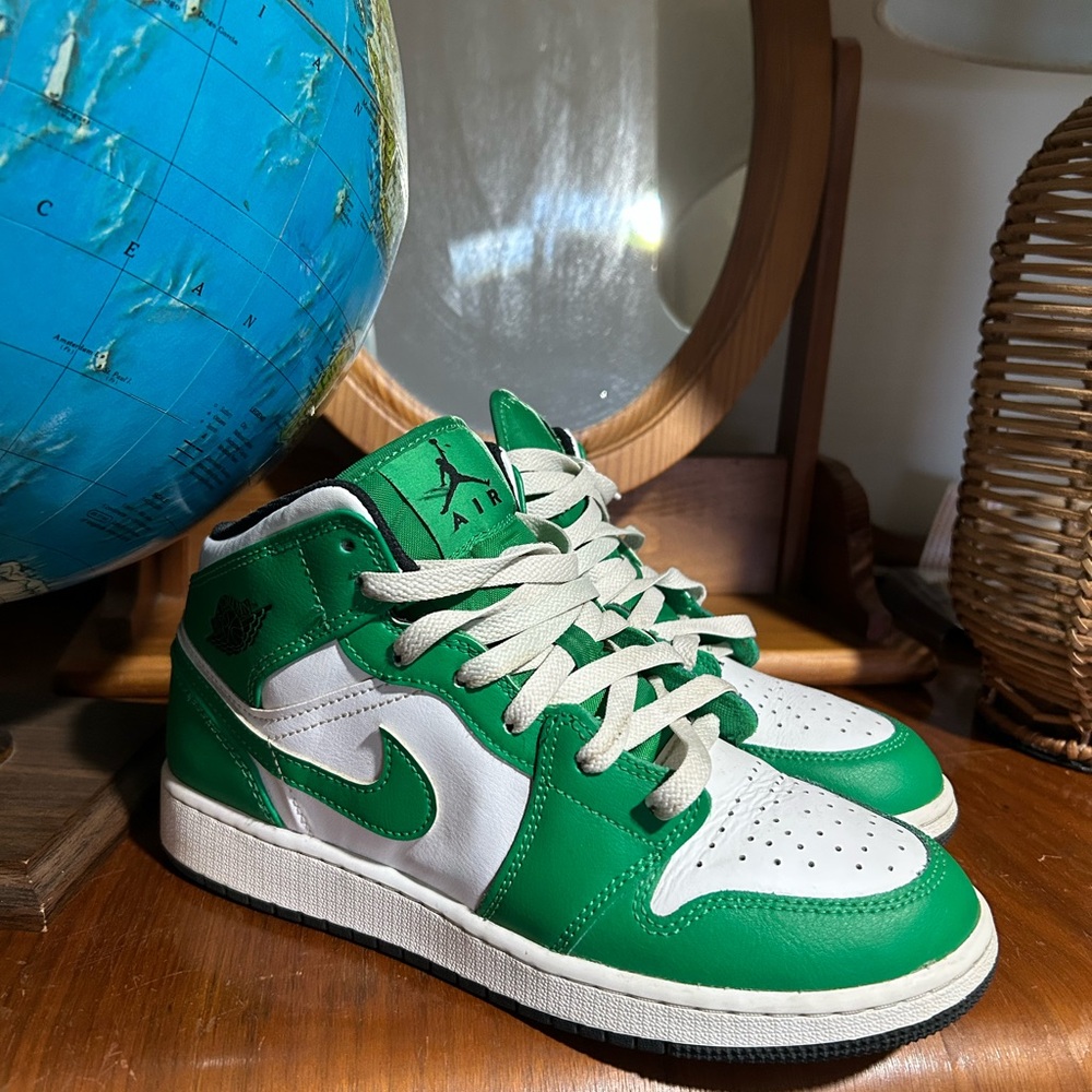 Jordan Sneakers with Green Accents